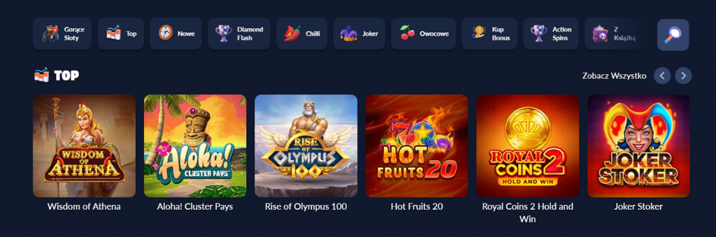 Jakie gry znajdziesz w lobby Bison Casino PL?